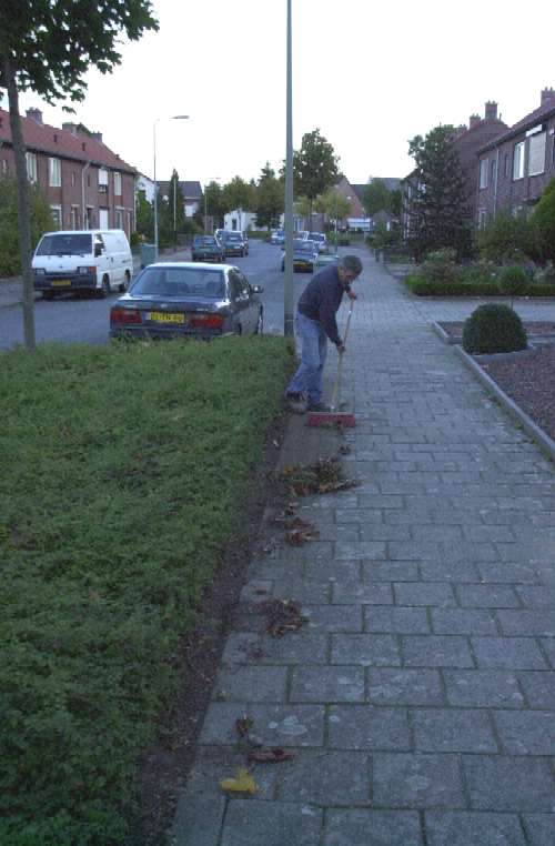 Team schoffelaars aan het werk